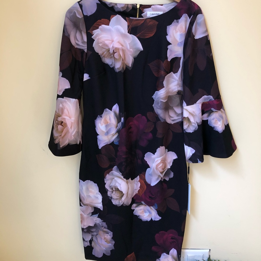 NWT Calvin Klein floral print dress